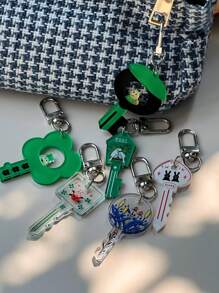 6 chiếc mặt dây chuyền Acrylic hình động vật rừng cổ điển dễ thương, móc khóa và trang trí túi quà tặng Giáng sinh - Nhiều màu - Xem 1