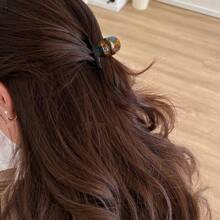 1 Peça Presilha de Cabelo Estilosa, Simples e Fofa em Xadrez Preto e Branco, Acessório de Cabelo para Todas as Estações para Mulheres, Boho Casual, Presilha de Cabelo, Grampo de Cabelo, Clipe de Cabelo, Pinça de Cabelo