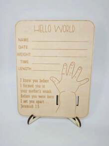 1 cái Giá đỡ trưng bày vòng tay bệnh viện cho trẻ sơ sinh bằng gỗ, biển báo sinh, quà lưu niệm cho trẻ sơ sinh, quà tặng trang trí tiệc mừng em bé, quà tặng cho gia đình, quà tặng tiệc mừng em bé, quà tặng lễ Phục sinh, đồ dùng cho bé gái/bé trai - Nhiều màu - Xem 12