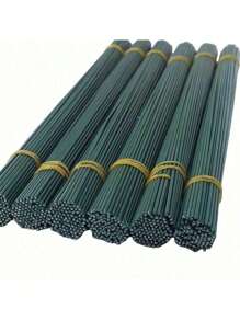 20pcs Artificial Flower Stem Green Flower Stem Sticks DIY Floral Material Handmade Wire Stem Accessories, Valentine Day, Gift Gifts Birthday Graduation - Green - View 11