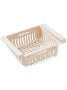 1Pc Retractable Hanging Refrigerator Hanging Organizer Drawer Storage Rack, Refrigerator Egg Fruit Storage Box Drawer Type Food Crisper Box Kitchen Accessories Refrigerator Drawer - Adjustable Kitchen Storage Rack With Pull-Out Storage Box - Sliding Partition Refrigerator Hanging Storage Rack - Multicolor - View 12