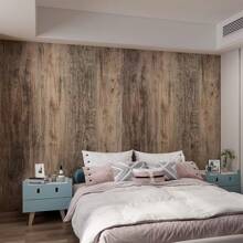 1 Roll Self-Adhesive Wood Grain Wallpaper, Vintage Furniture Sticker, Removable Tabletop Contact Paper, Vinyl Peelable Wallpaper For Kitchen Cabinet Shelves