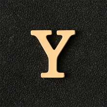 1pc Personalized 26pcs English Letter Metal Lapel Pin, Silver Color, Suitable For Jacket Or Sweater Decoration, Everyday Wear For Couples - Brooch - View 15