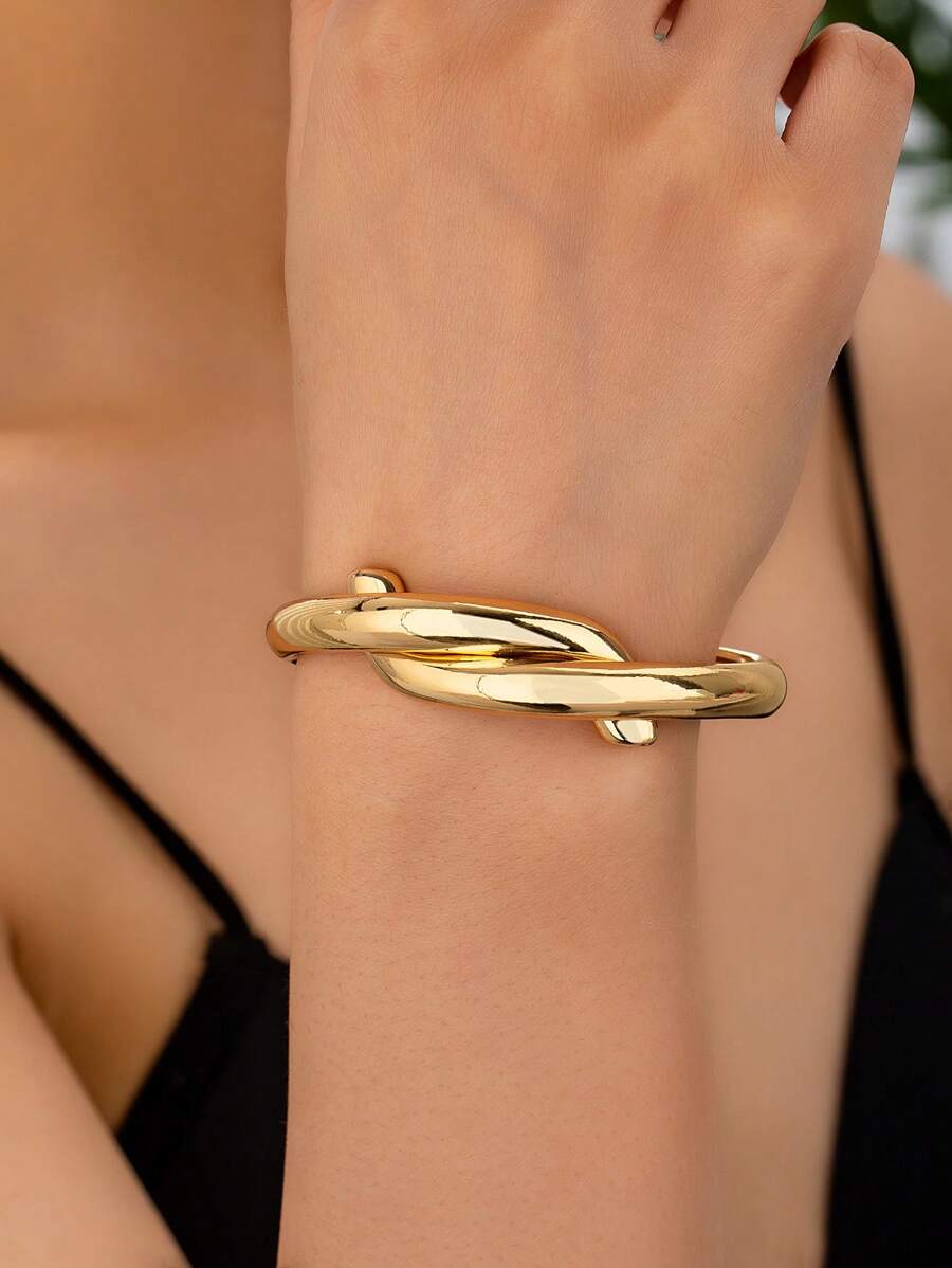 1pc Women's Personalized Open Design Cuff Bangle Bracelet - Multicolor - View 1