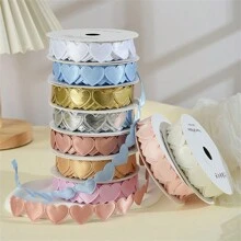 1 条心形涤纶丝带，适用于花束包装、蛋糕烘焙、礼品、DIY、圣诞节 - 彩色 - 查看 1