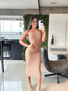 Scale Dress - Beige - View 3
