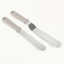 Angled Icing Spatulas Set - Stainless Steel &  Wheat Straw Handles, 6", 8", 10", 12" Sizes - Perfect For Cake Decorating, Cheese & Butter Spreading - Grey - View 4