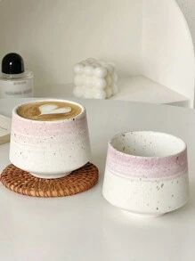 1pc Ceramic Coffee Cup Vintage Coarse Pottery Simple Style Cup For Drinking Coffee, Water, Creative Cup, Basic Cup, Household Coffee Cup, Office Restaurant Cup, Kitchen Utensil School Supplies Back To School
