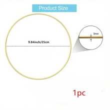 1pc/5pcs /10pcs 4 Sizes Metal Floral Hoop Wreath Macrame Silvery Hoop Rings For DIY Floral Macrame Hoop, Wedding Decorations, Dream Catcher And Wall Hanging Crafts, Valentine Day, Gift Gifts Birthday Graduation