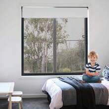 VA-Cerulean Insect Protection Fly Screen 80*100cm / 100*120cm / 120*140cm Window Dust Extendable Mosquito Net Fly Screen Without Drilling White / Anthracite - Anthracite - View 6