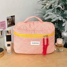 1 Pc Korean Style Plaid Pattern Makeup Bag Travel Large Women Cosmetic Pouch Hand Bag Makeup Travel Toiletry Organizer Essentials Gifts Storage Zipper Accessories Nail Bags, Makeup Bag, Vanity, Makeup Organizers, Make Up Organizer, Organiser, Toiletry Bag, Desk Organiser, Cosmetic Bag, Makeup Pouch, Make Up Organize, Cosmetic Bag, Small Makeup Bag, Cosmetic Bag, Large Makeup Bag, Christmas Gifts, Pouch, Clutch / Small Handbag, Makeup Organizer, Pouch, Brush Holder, Mini Pouch, Large Capacity Pouch,Gifts For Women,Christmas Gifts,Gift Ideas For Women - Multicolor - View 11