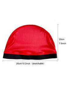1pc Thickened Silk Breathable Dome Cap For Wig, Cap Size 53CM (Small Size), Wide Elastic Mesh Cap With Wave Edge - Multicolor - View 3