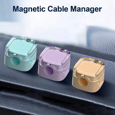 12PCS/6PCS/1pc/3PCS Magnetic Cable Clips, Magnetic Desk Cable Clips, Slots Cable Clips - Cord Organizer, Cable Management, Cable Organizer Clips Cord