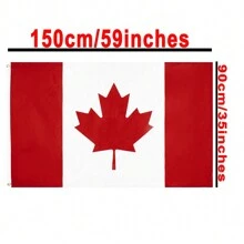 Premium 3X5 Ft Canada Flag - Durable Fabric, Star Spangled Banner For Outdoor/Home Decor, Patriotic Yard Display