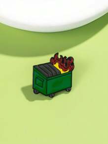 1 pièce Broche en alliage de zinc - Kermit le méchant, poubelle, pigeon, style de rue abstrait