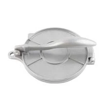 Máquina Prensa Tortillera Manual Tortilla Maíz Harina Cocina - Plateado - Ver 6