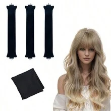 Rulos para el cabello sin calor, rizos durante la noche sin calor, clips para diadema para todos los estilos de cabello, diseño de clips con gancho, amigable para dormir, para mujeres con cabello largo - Multicolor - Ver 5