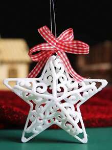 1pc Christmas Tree Decoration - Deer Angel Wing, Birdcage, Hollow White Star Ornament, Creative Holiday Decor Best Gifts Birthday Home Decor Christmas Decorations Room Decor Winter Christmas Decorations Home Christmas Gifts Christmas Decor - Multicolor - View 11