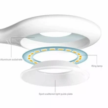LED Rechargeable Clamp Clip On Flexible Desk Light Reading Table Night Lamp -USB - Luz cálida, Luz blanca, Luz cálida y blanca - Ver 8