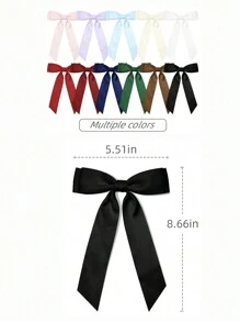 15Pcs Back To School Girls Hair Bows Grossgrain Long Tail Bow Hair Clips Hair Ties Hair Ribbon Ponytail Holder Hair Accessories For Girls Toddlers