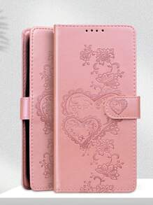 GLANDOTU PU Leather Plain Embossed Mobile Phone Case With Card Slot Wallet Design Suitable For Multiple Mobile Phone Brands And Models Waterproof Shockproof Anti-Fall Scratch Resistant Full Cover