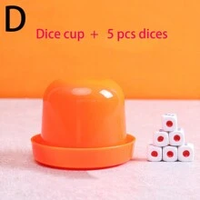 5pcs Dices And Dice Cup Set With Bottom Tray For Shaking, Screen Cup For Bars, Handheld Colorful Cup For Combinations, Plastic Swing Cup,Adult Party Games Suitable For Halloween/Christmas/Thanksgiving - Multicolor - View 14
