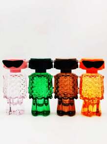 1pc/4pcs 50ml Glass Robot Shaped Perfume Spray Bottle, Stylish And Elegant For Travel, Home Fragrance Decant, High-Quality Craftsmanship - Clear - View 2