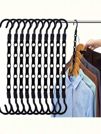 10pcs 360° Rotating Foldable Clothes Hanger Closet Storage Rack, Multipurpose Collapsible Wardrobe Organizer For Bra, Belt, Tie & Strap Decorations Decor Festival Decor Room Decor Home Decor Decor Bedroom Decor Dress Pants Shoes Jeans Boots Skirt,Spring,Minimalist,Summer Tops