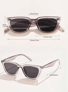 1 pieza Gafas de mujer de moda con marco pequeño de ojo de gato de plástico multicolor, elegantes, con estilo retro, sencillas y casuales, accesorios de viaje para la playa, básicos de para otoño e invierno, ropa casual elegante, regalos para vacaciones de verano, playa, al aire libre, viajes