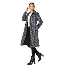 Dorothy Perkins Womens/Ladies Checked Petite Dolly Coat (Grey) - Grey - View 3