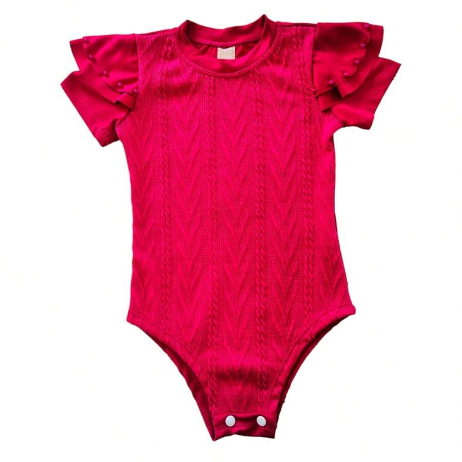 Sleeveless Knitted Body - REF:1344 - 玫紅色 - 查看 1