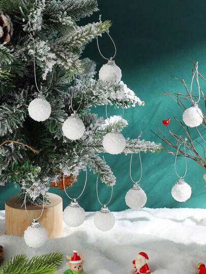 6 buc ornamente elegante de mingi de Crăciun, decorațiuni pentru petreceri de vacanță cu design creativ, decor pentru agățat pentru brad