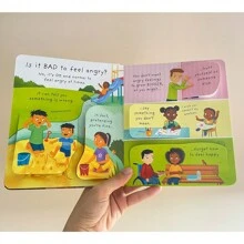 Usborne Lift -The-Flap Very First Questions & Answers Why Do I (Sometimes) Feel Angry? Science Popularization Cognitive Book Educational 3D Cardboard Bedtime Reading English Books For Children