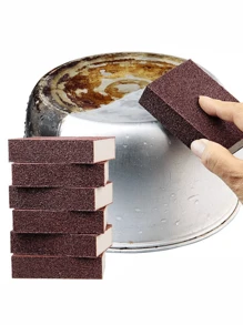 5 stuks/10 stuks reinigingsspons, sponsscrub, reinigingsspons voor het ontkalken van potten, theepotten, grote oppervlakken, keukenreinigingsgereedschappen - roestverwijdering en schrobben, keuken, badkamer, huis, huishoudelijke leveranciers