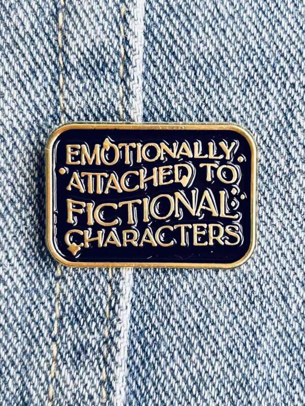 1pc Metal Slogan Enamel Brooch Pin, Punk Gothic Style Collar Badge, Backpack Clothes Jewelry Decor Gift