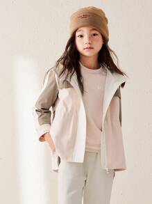 mini bala Áo khoác ngoài cho bé gái Quần áo công sở cho bé Quần áo thường ngày mát mẻ - Hồng - Xem 1