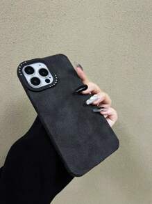 1pc Fashion Mirror Frame Letter Shockproof Phone Case Compatible With IPhone 11 12 13 14 11Pro Max 12Pro Max 13Pro Max 14Pro Max XR 15 15PRO 15PROMAX, Samsung Galaxy A05 A15 A34 A54 S23 S24 M14 M54