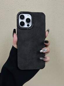 1pc Fashion Mirror Frame Letter Shockproof Phone Case Compatible With IPhone 11 12 13 14 11Pro Max 12Pro Max 13Pro Max 14Pro Max XR 15 15PRO 15PROMAX, Samsung Galaxy A05 A15 A34 A54 S23 S24 M14 M54