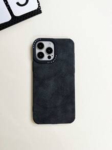 1pc Fashion Mirror Frame Letter Shockproof Phone Case Compatible With IPhone 11 12 13 14 11Pro Max 12Pro Max 13Pro Max 14Pro Max XR 15 15PRO 15PROMAX, Samsung Galaxy A05 A15 A34 A54 S23 S24 M14 M54
