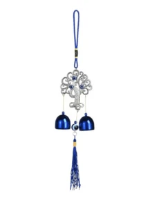 1pc Blue Tassel Wind Chimes: Outdoor Wind Chime, Blue-Eyed, Heart-Shaped, Palm-Shaped Hanging Decor (12 Inches) - Multicolor - View 6