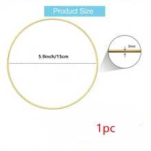 1pc/5pcs /10pcs 4 Sizes Metal Floral Hoop Wreath Macrame Silvery Hoop Rings For DIY Floral Macrame Hoop, Wedding Decorations, Dream Catcher And Wall Hanging Crafts, Valentine Day, Gift Gifts Birthday Graduation