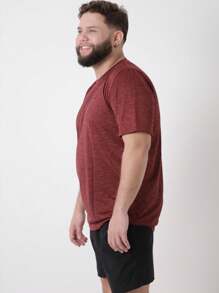 Kit 4 Men's Plus Size Dry Fit Anti-Odor T-Shirts For Gym Training - Xám - Xem 3