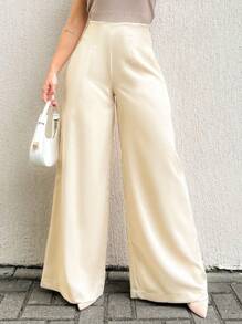EMILI LLANAMODA Women's Pantalone Tailored Pants Elegant Casual - 米色 - 查看 1