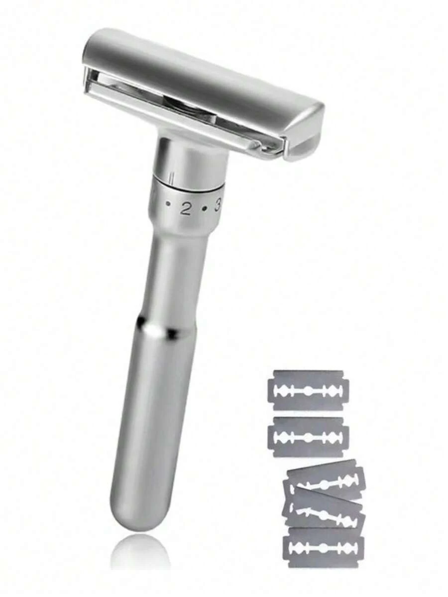 Afeitadora Ajustable Safety Razor Qshave Con 5 Cuchillas