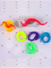 6 件套趣味玩具套裝,包括逗貓棒、毛毛蟲、海馬、魔術初學者玩具,適合特寫魔術和緩解壓力 - 彩色 - 查看 8