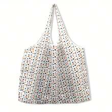New Large Foldable Waterproof Shopping Bag, Flower Cloth Square Bag, Portable Tote Bag - Multicolor - View 9