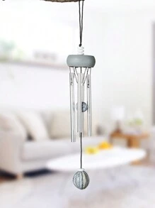 1pc Wood & Metal Wind Chime Hanging Decor, Home Ornament, Gift, Car Decor - Multicolor - View 19