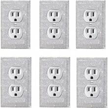 Shiny Silver Rhinestone Wall Plate Cover Decorative Light Switch Cover Bling Rhinestones Switch Covers Wall Plate Cover