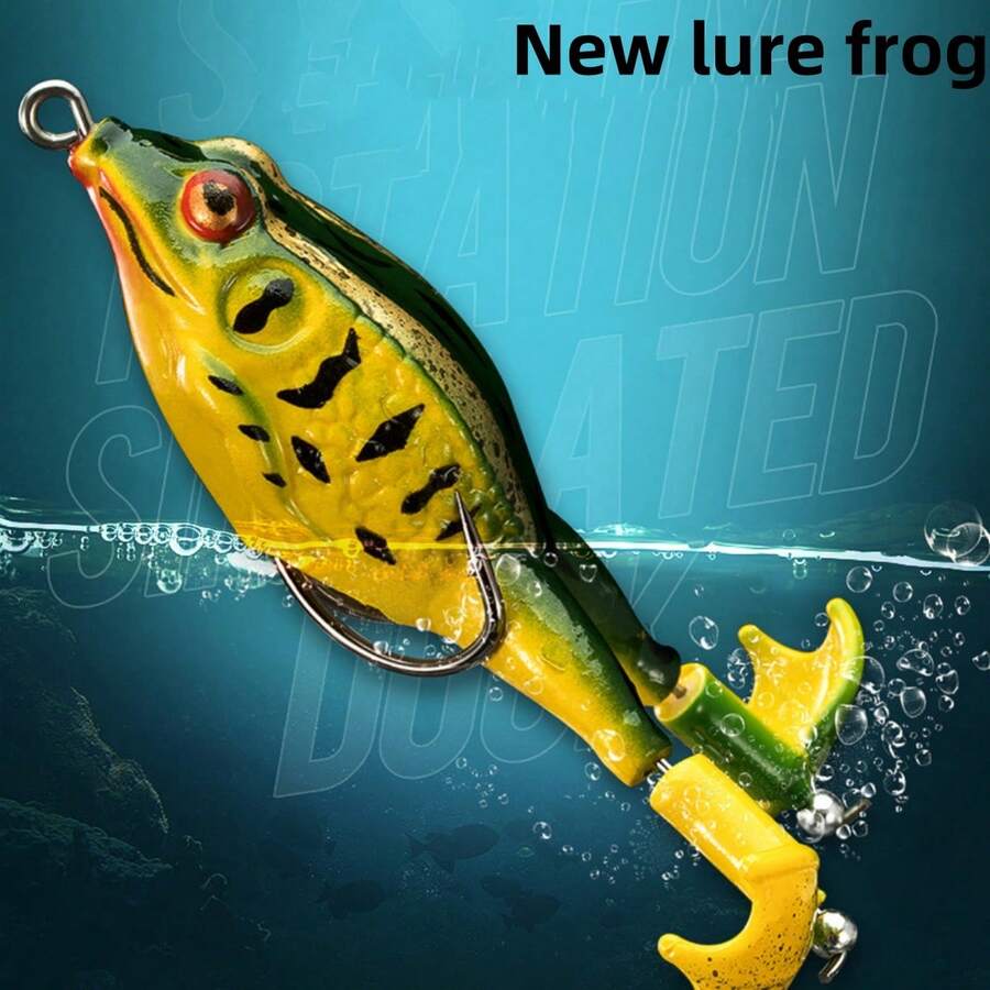 1 Máy Tính Nhựa Mềm Cao Cấp Mồi Ếch Với Đôi Chân Cánh Quạt Cho Bass, Crappie Và Các Cá Nước Ngọt khác - Nhiều màu - Xem 1