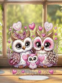 1 Set Frameless DIY Diamond Painting Owl Decor, Suitable For Home Decoration - Multicolor - View 3